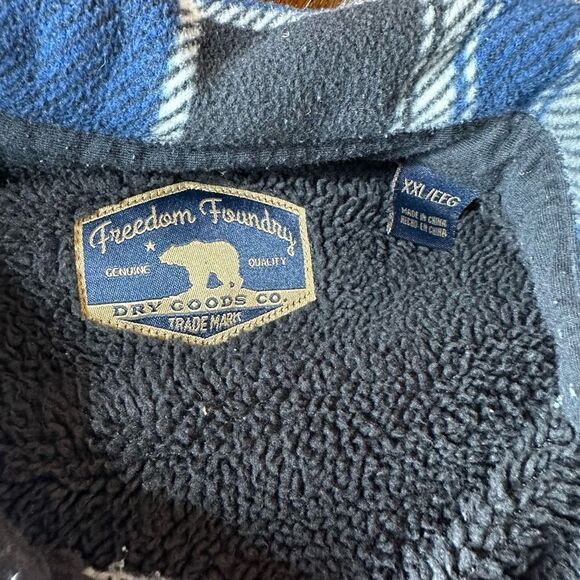 Freedom Foundry Men's Plaid Fleece Jackets Super Plush Sherpa Lined Shacket Size - Picture 6 of 10